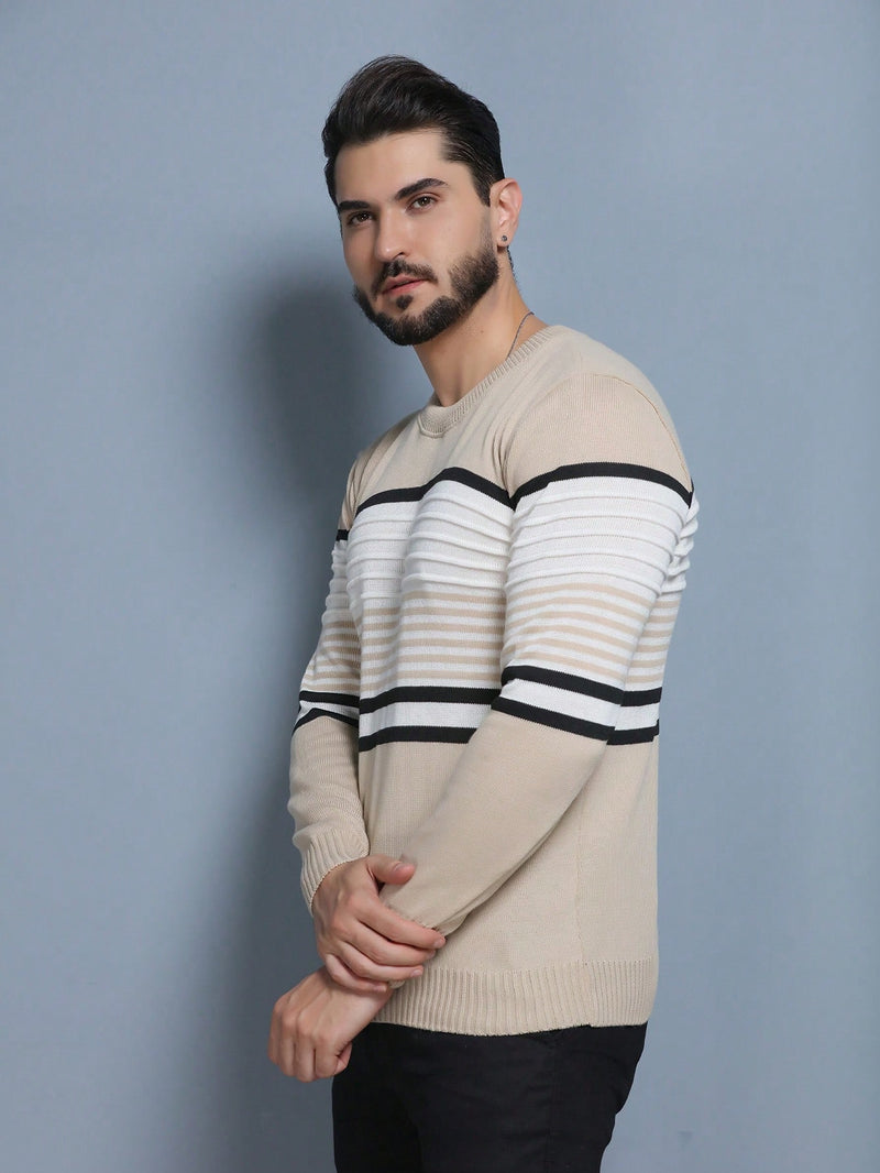 Blusa de frio gola redonda manga longa blusa de Lã Oscar Fashion Modas Sueter tricot masculino