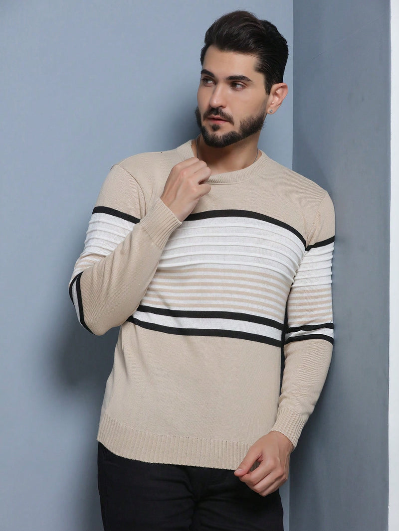 Blusa de frio gola redonda manga longa blusa de Lã Oscar Fashion Modas Sueter tricot masculino