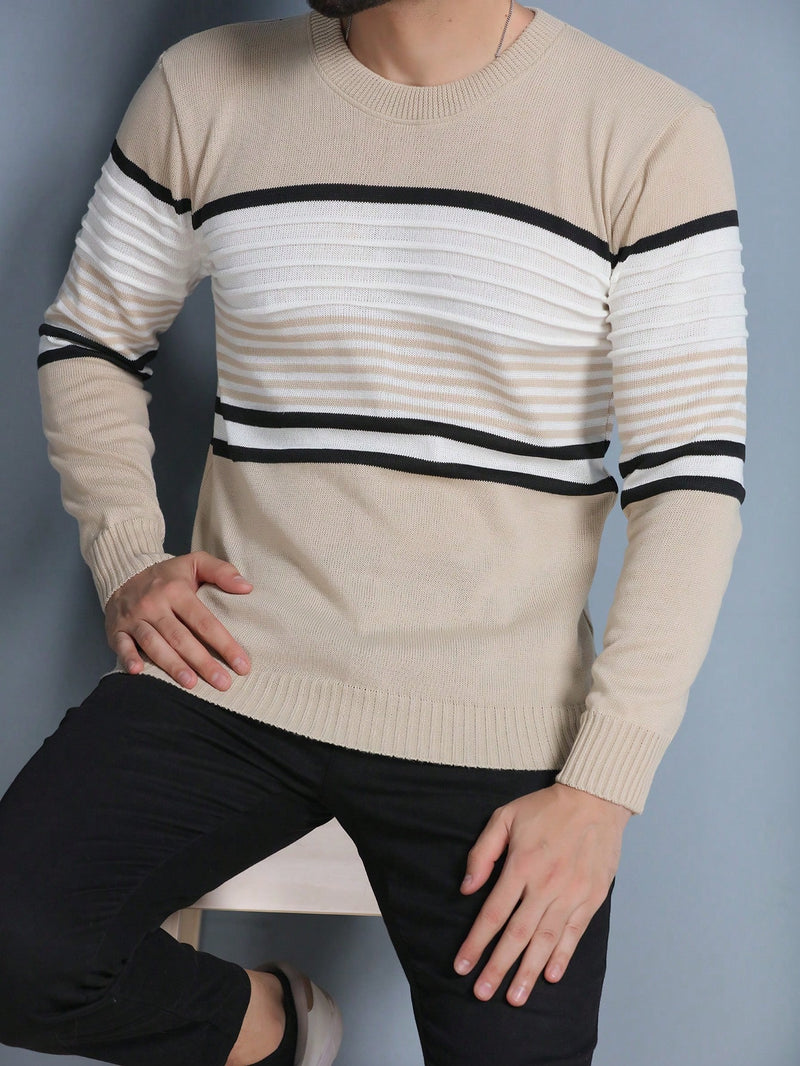 Blusa de frio gola redonda manga longa blusa de Lã Oscar Fashion Modas Sueter tricot masculino