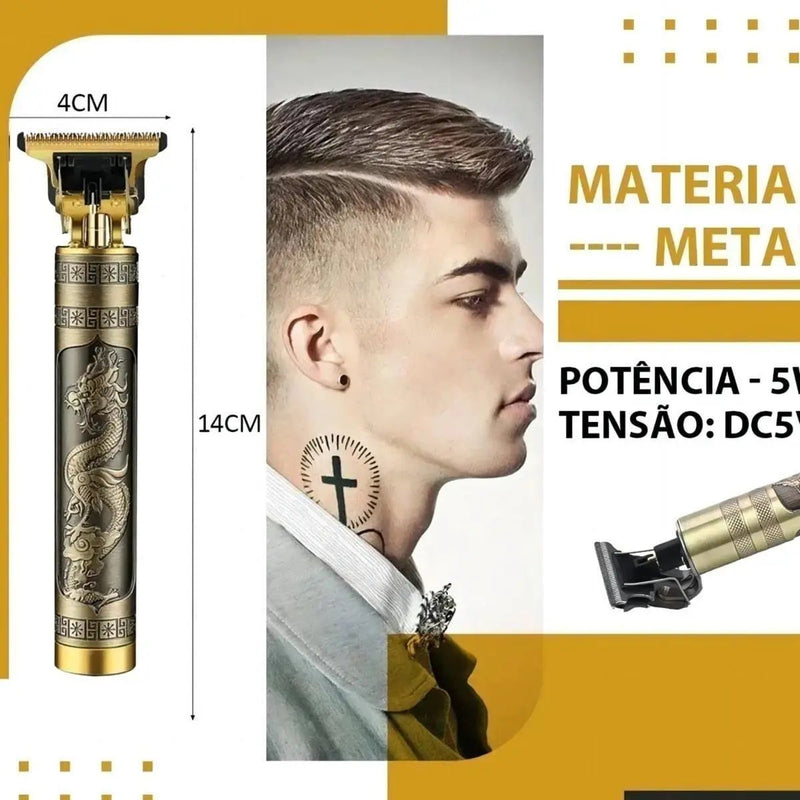 Máquina De Cortar Cabelo e Barba Masculina Designer  Profissional