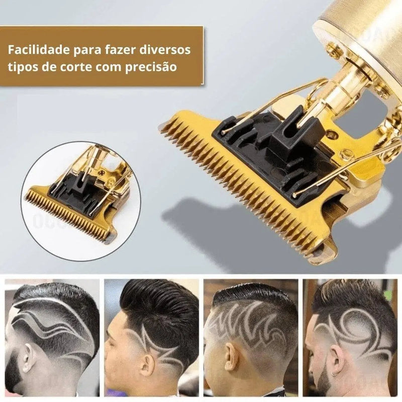 Máquina De Cortar Cabelo e Barba Masculina Designer  Profissional