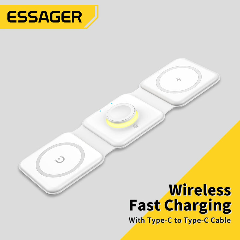 Carregador Magnético - Estação de Carregamento Wireless Apple Charger 3 em 1 + Frete Grátis !!!