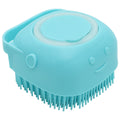 Escova  de silicone Relaxante De Banho Para Animais com Dispenser Shampoo